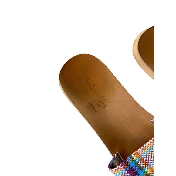 Madewell The Maddie Woven Slides Sandals Dandelion Multi size 8 8.5 - Picture 3 of 8